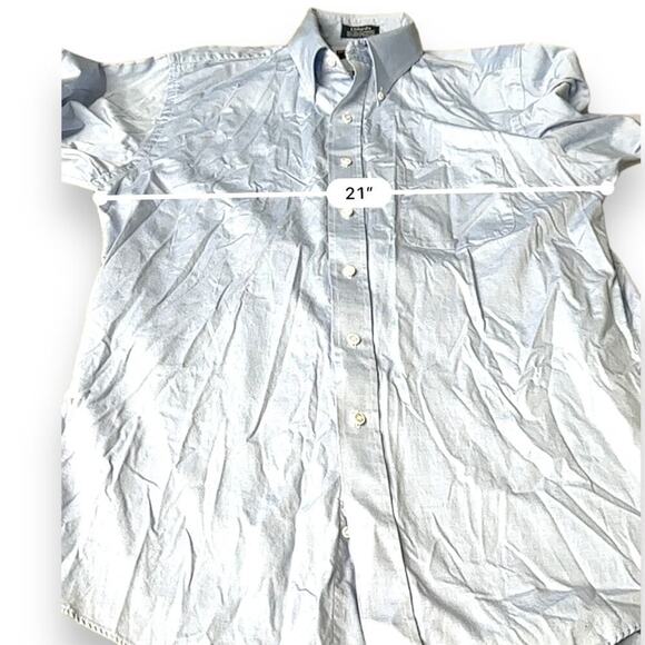 Dillard's Roundtree & Yorke Light Blue Long Sleeve Button Down Shirt Sz 15.5 - Picture 6 of 7